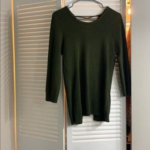 Olive Green tie-up sweater